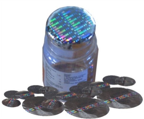 Holographic induction wads/lids